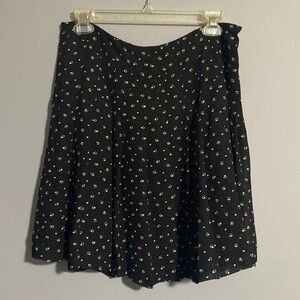 Ralph Lauren black skirt pleated with white square pattern